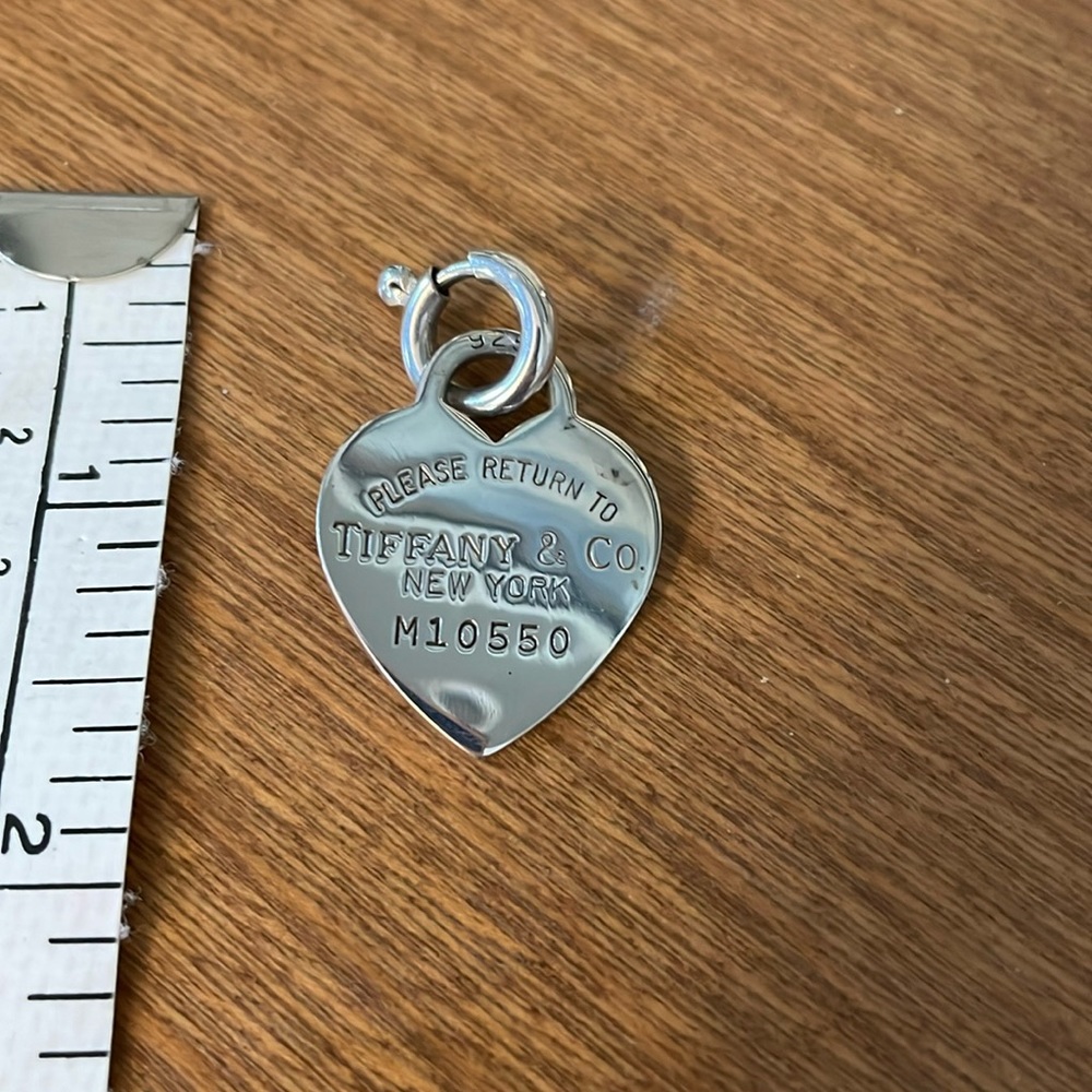 Authentic Tiffany RTT Heart with Jump Ring from UK